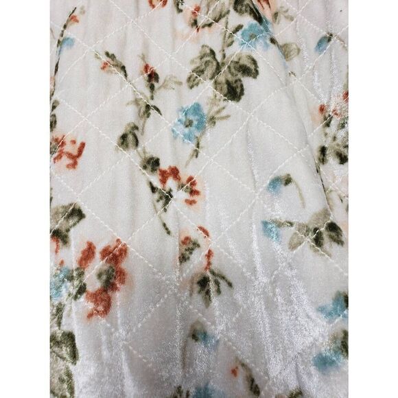 Urban Outfitters Cara Reversible Satin Floral Velvet Puffer Jacket Sz. Sm. - Picture 8 of 13